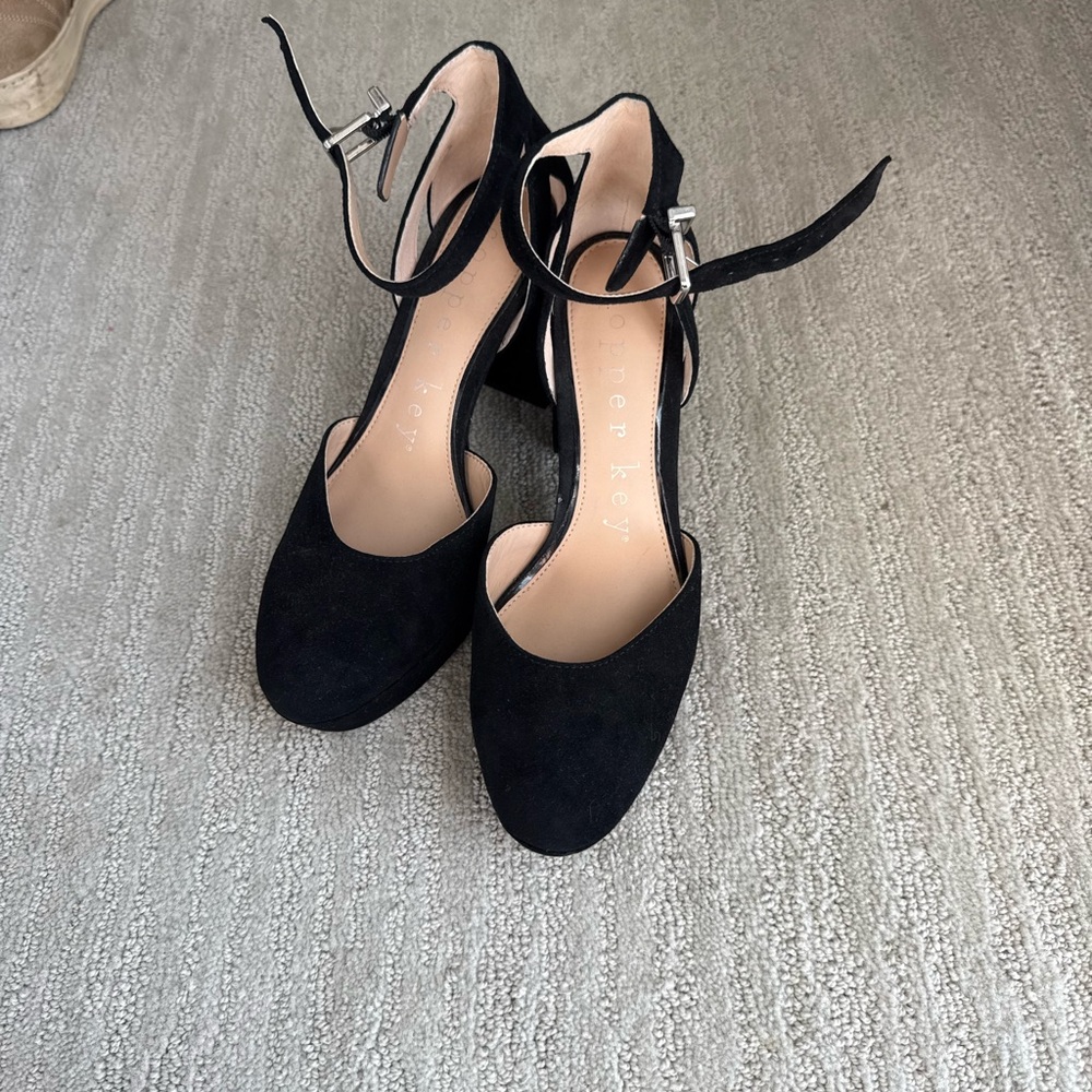 Black Ankle Strap Heels